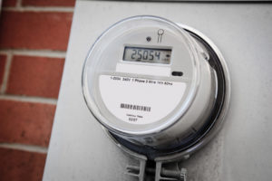 Close up of a smart electric meter
