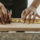 Woman doing a home improvement project.