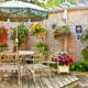 Wood deck with table and chairs