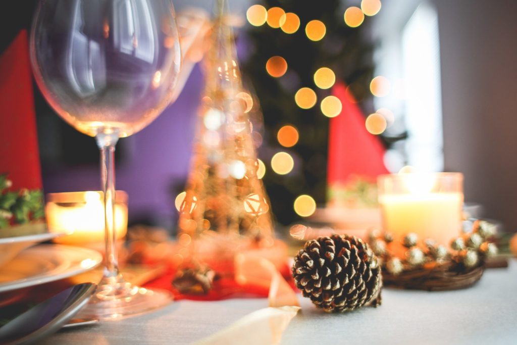 Table set for dinner party