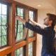 Man installing Indow Window insert