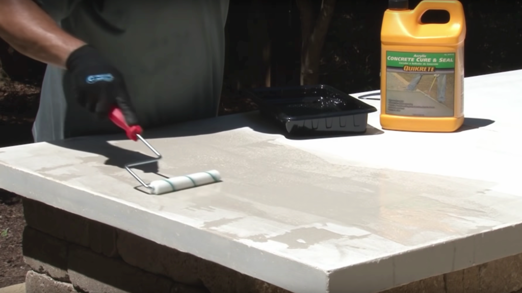 Sealing a concrete countertop