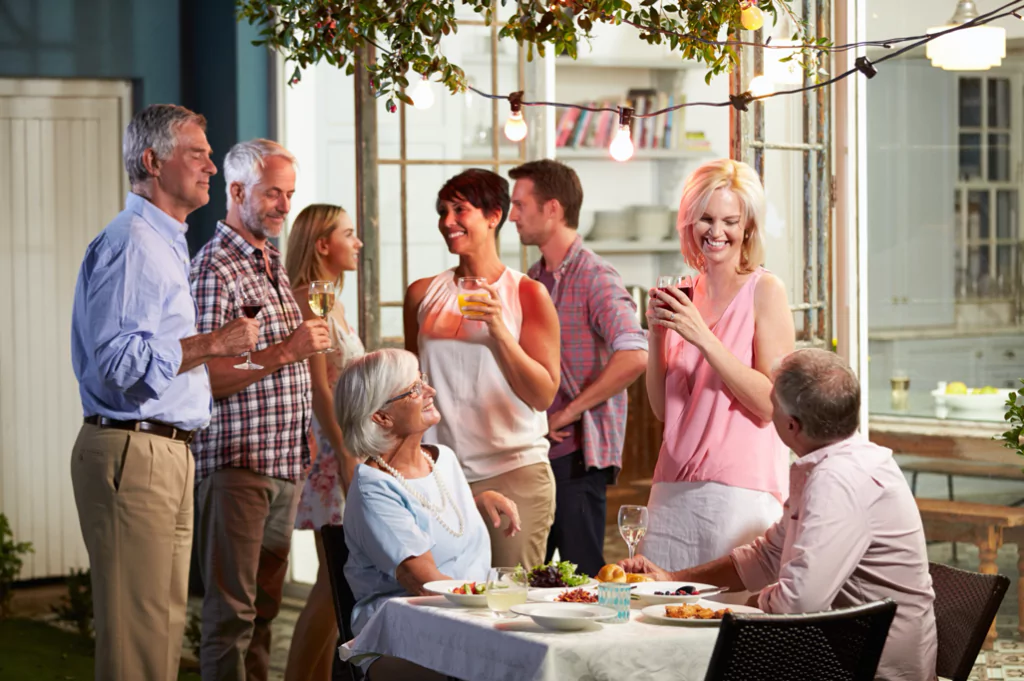 Guests at a housewarming party