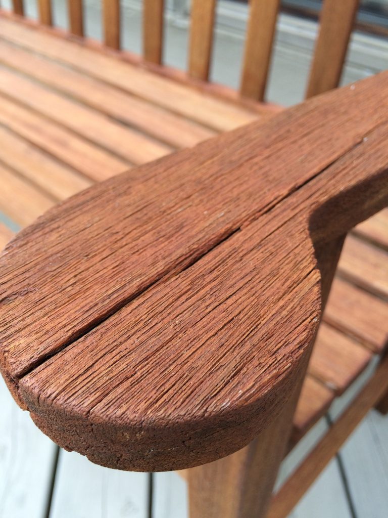 Old cracked wood furniture