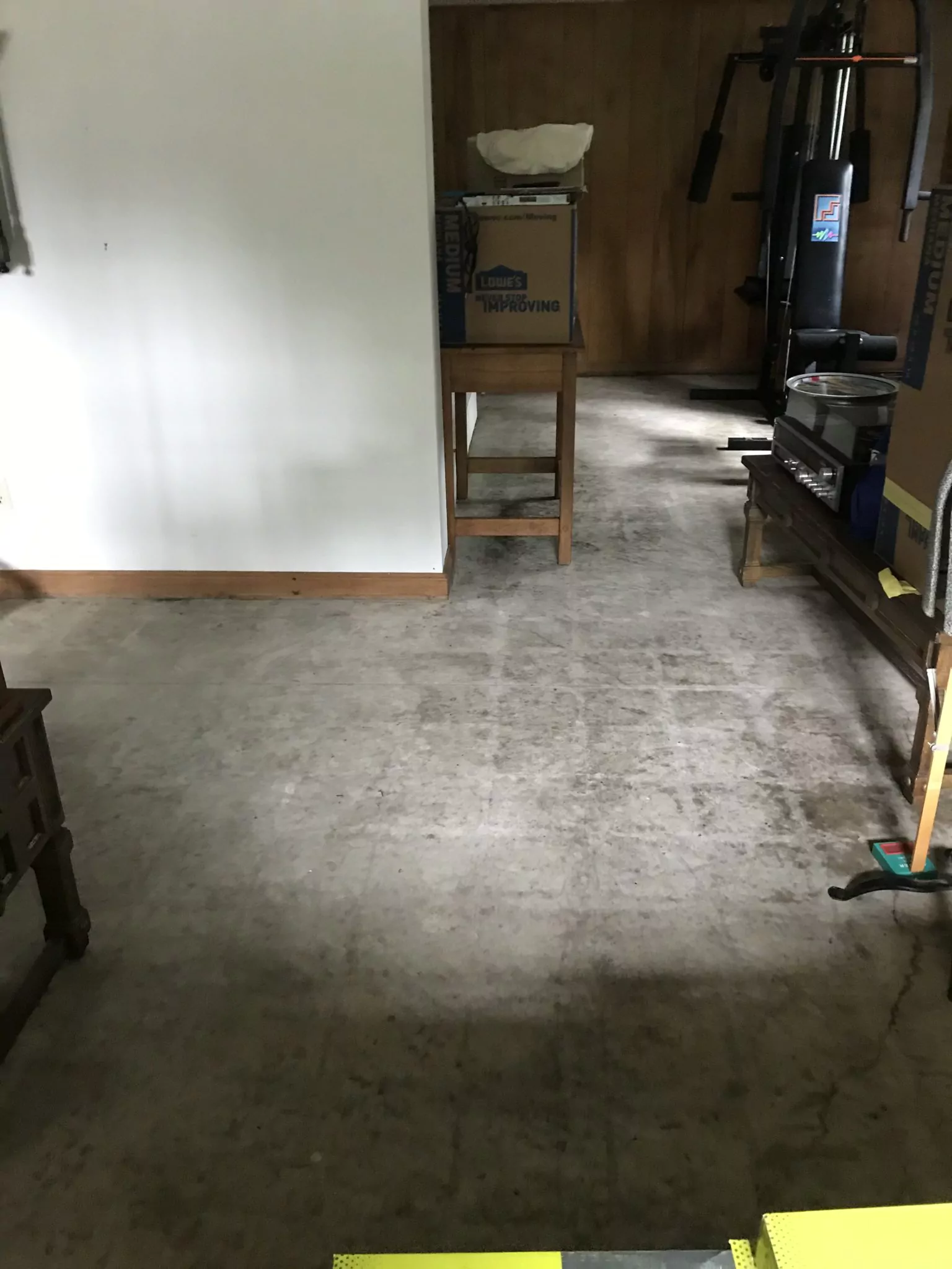 basement family room floor