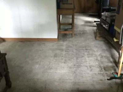 Basement family room floor