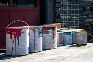 Old cans of paint