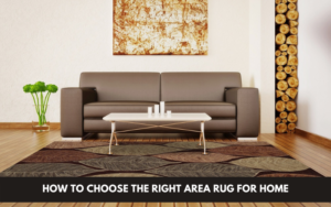 Area rug in front of a couch