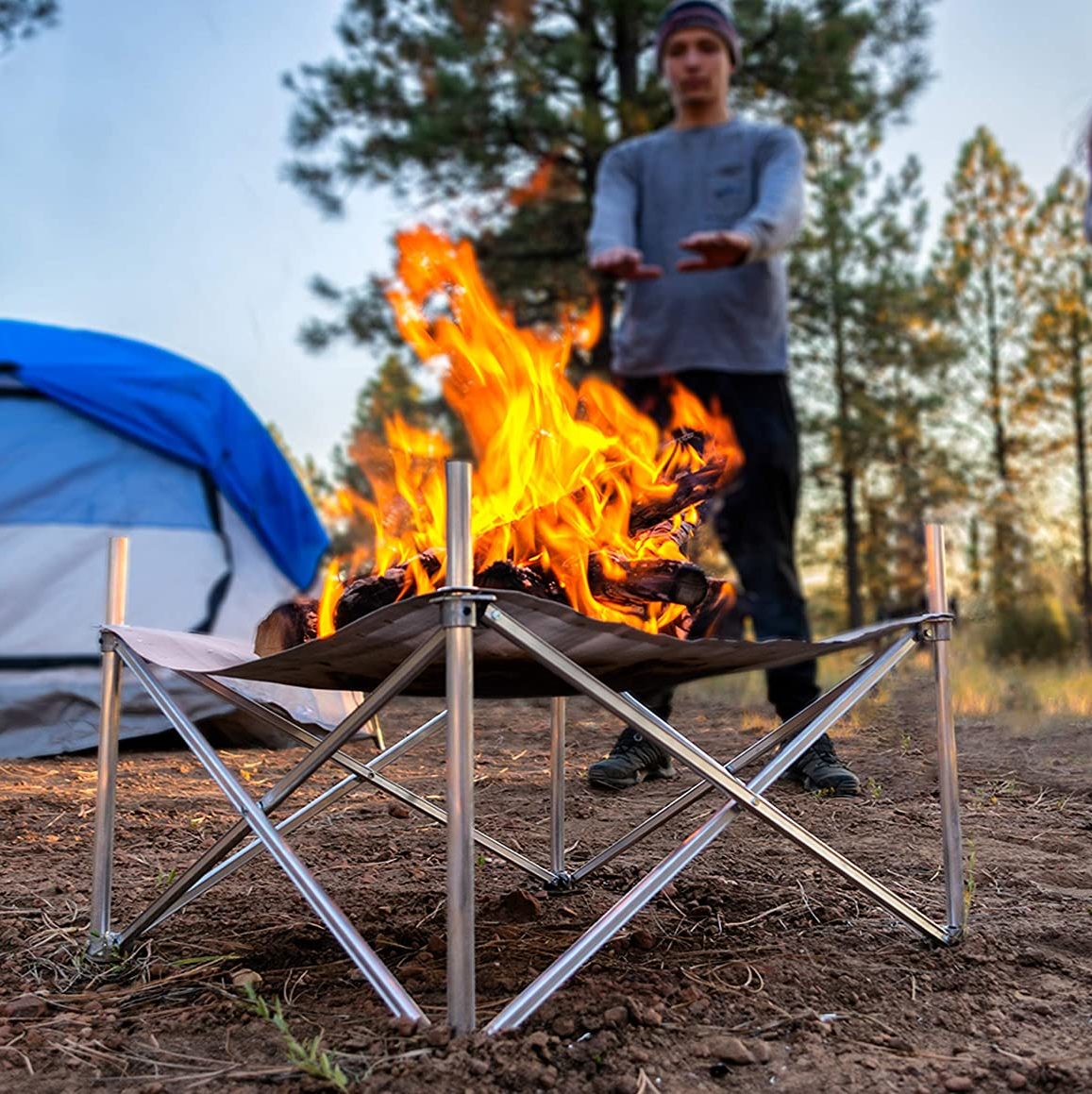 can you have a fire pit under trees