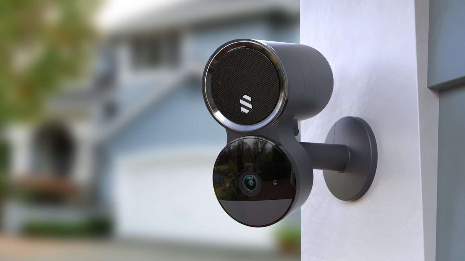 Wire-free outdoor camera protecting a home