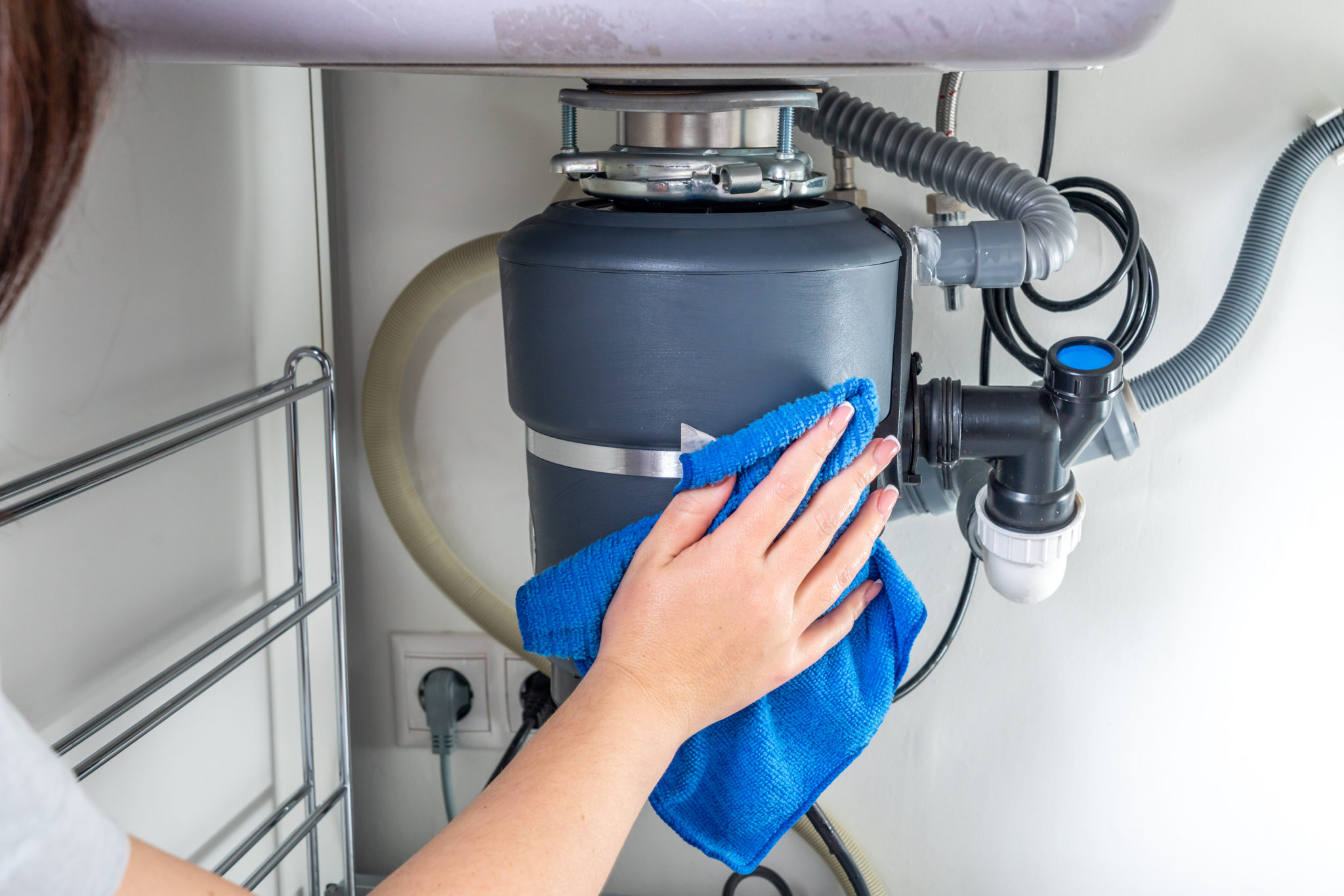 Garbage disposer under the sink