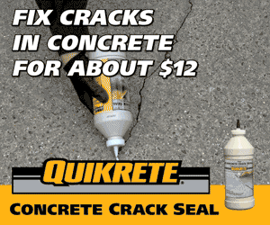Fix cracks in concrete for about $12