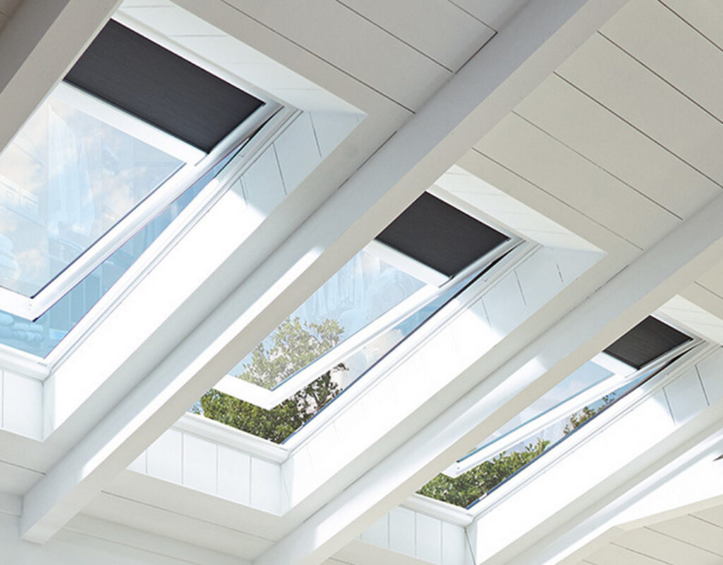 Skylight in a ceiling.
