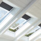 Skylight in a ceiling.