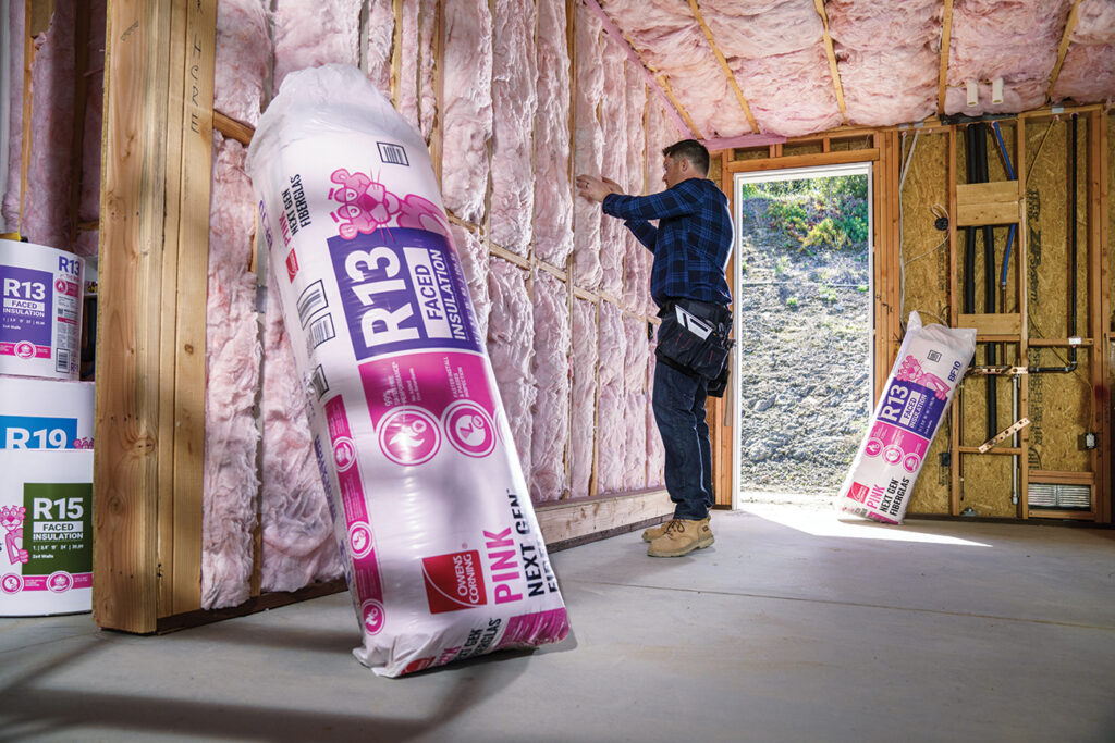 PINK Next Fiberglas insulation