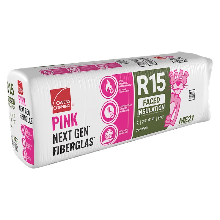 Pink NextGen Fiberglas Insulation