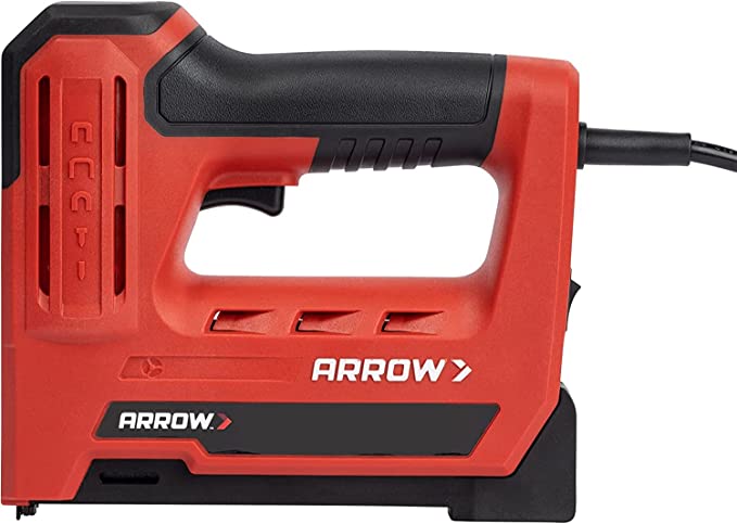 The powerful Arrow Corded 5-in-1 Electric Pro Staple Gun features a professional-grade design that fires up to 60 shots per minute. This electric corded staple gun fires five different types of fasteners, allowing for professionals and DIYers alike to use one tool for multiple fastening projects.