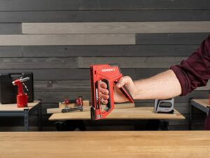 The innovative Arrow 5-in-1 Manual Staple Gun drives five different types of fasteners, allowing any professional or DIYer to use one tool for multiple fastening projects.