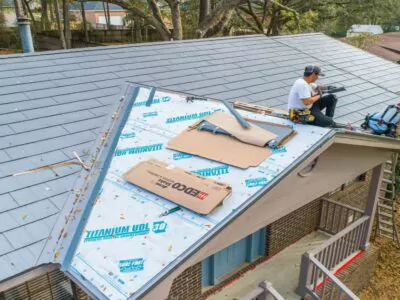 Metal roof installation