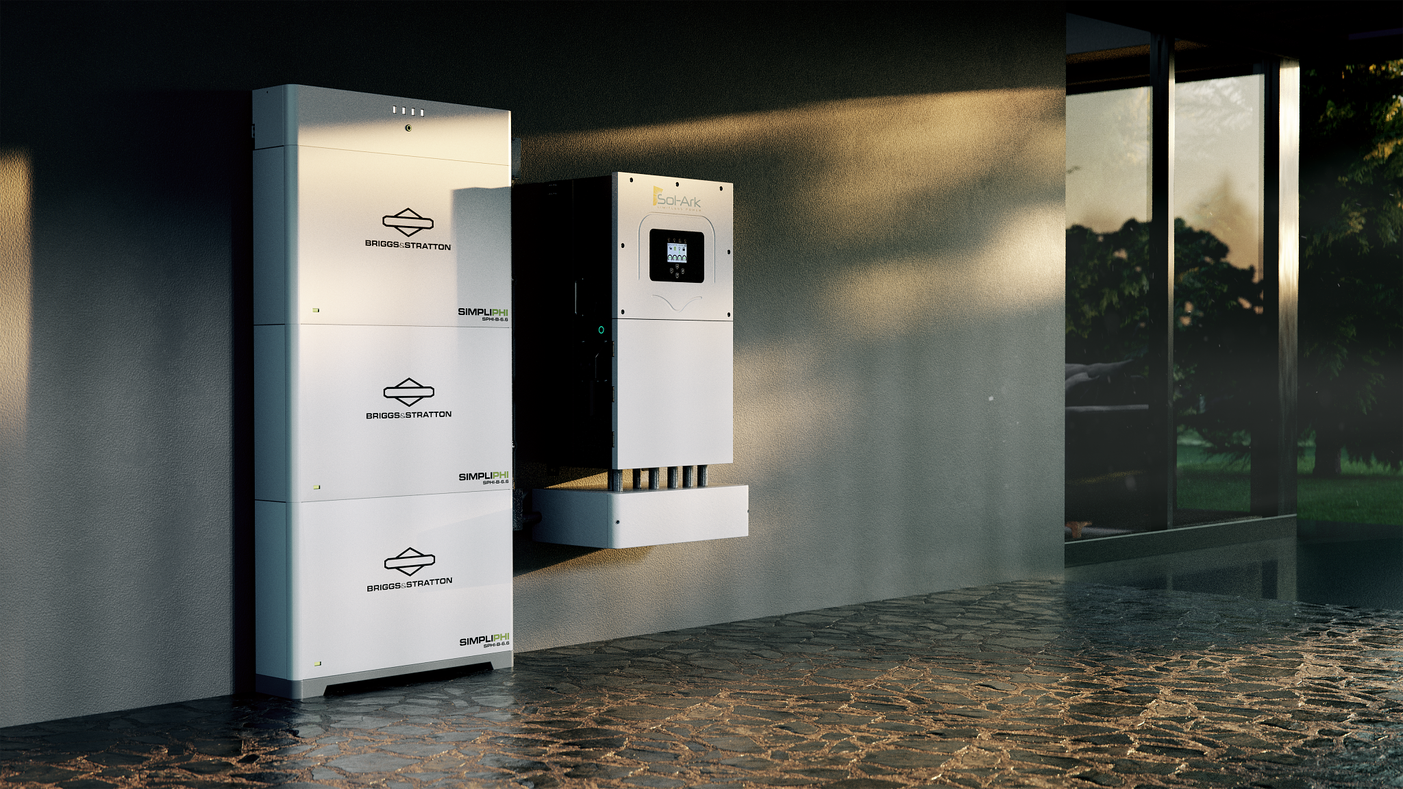 Energy storage system in a garage